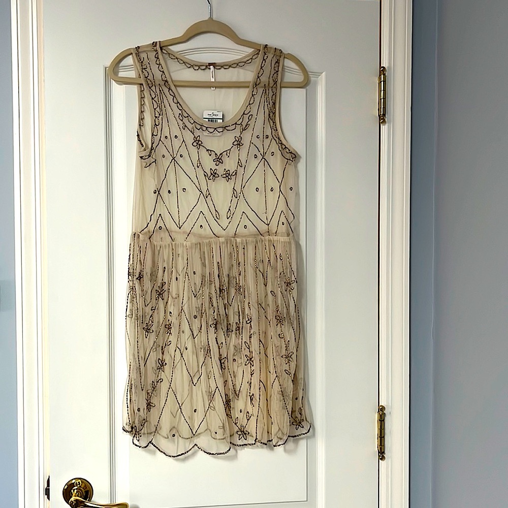 FreePeople beaded dress overlay
